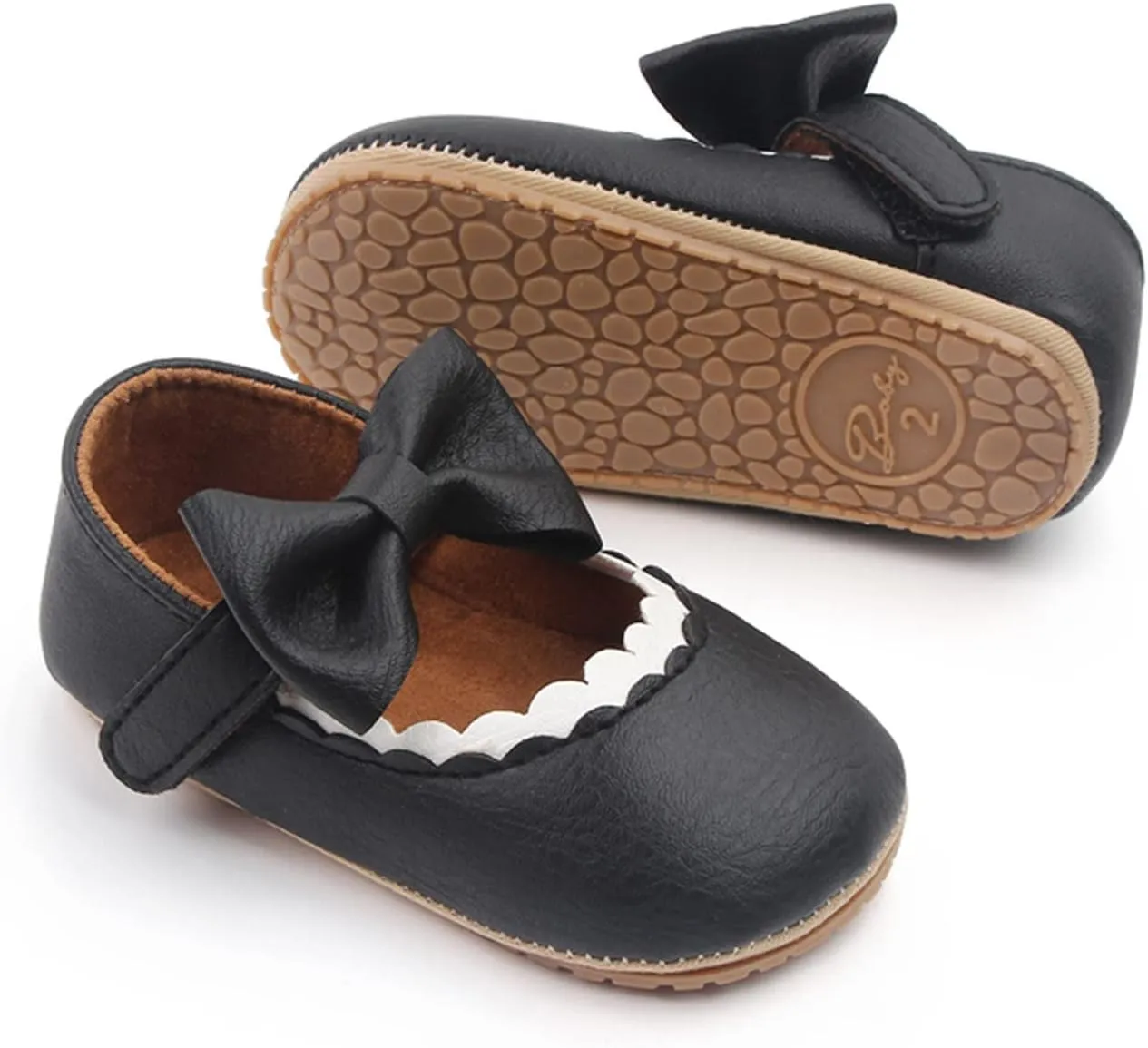 NSOT Toddler Party Rubber Wedding Dress Bowknot Sole Princess Girls Shoes Infant Crib Shoes Walking Baby Girl Soft Boots