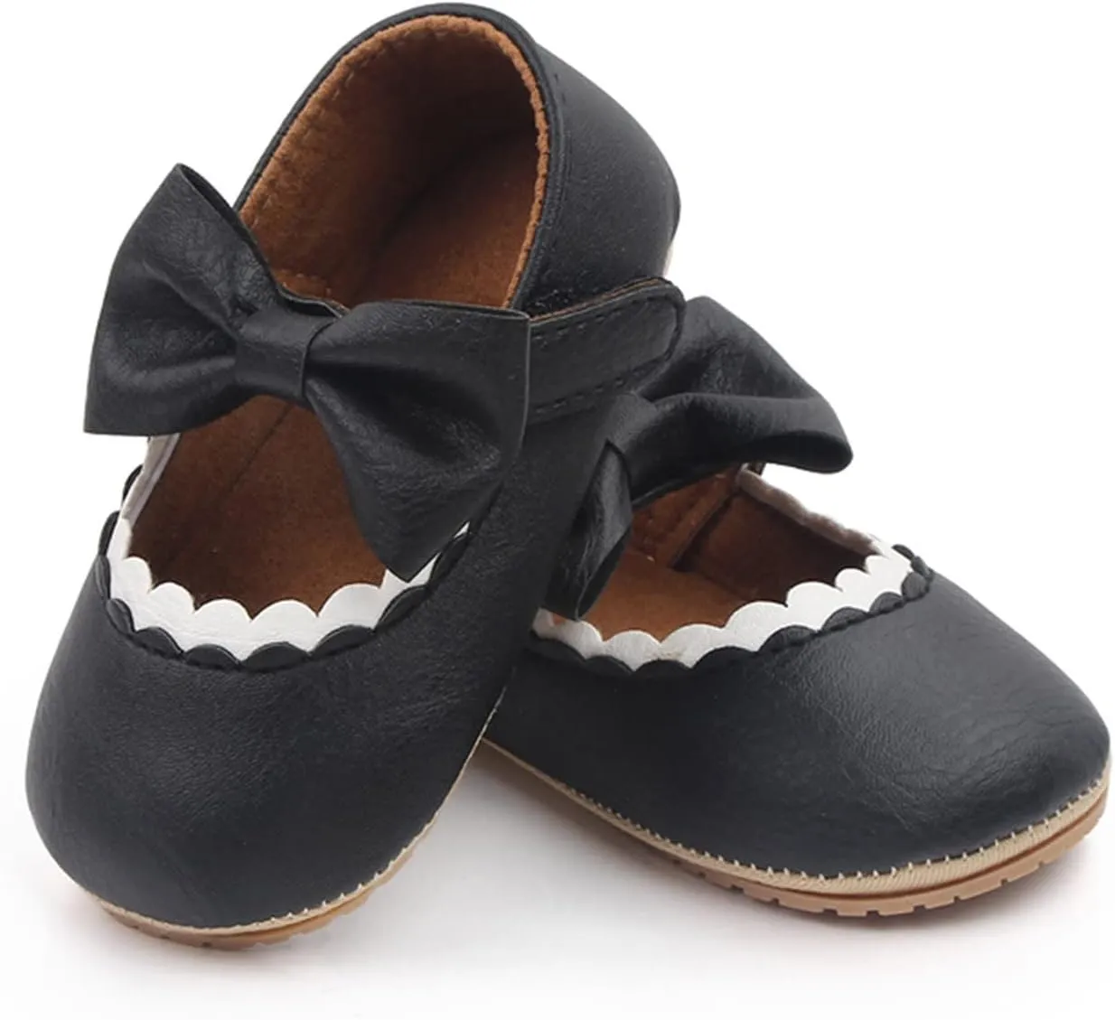 NSOT Toddler Party Rubber Wedding Dress Bowknot Sole Princess Girls Shoes Infant Crib Shoes Walking Baby Girl Soft Boots