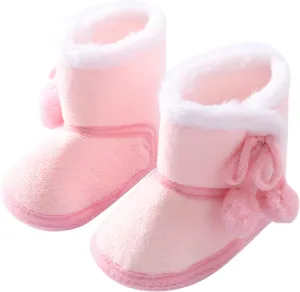 POLG Baby Boots Winter Warm Snow Boots Newborn Girl Boys Soft Sole Anti-Slip Prewalker Infant Toddler Cute Booties