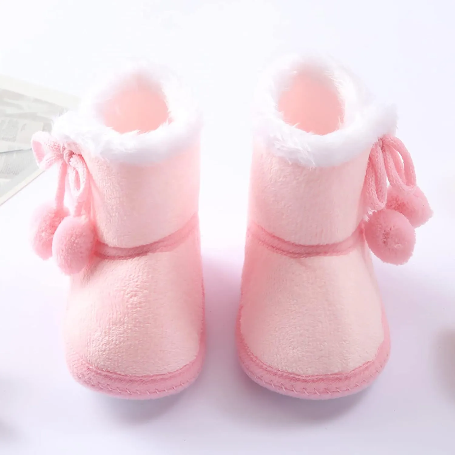 POLG Baby Boots Winter Warm Snow Boots Newborn Girl Boys Soft Sole Anti-Slip Prewalker Infant Toddler Cute Booties