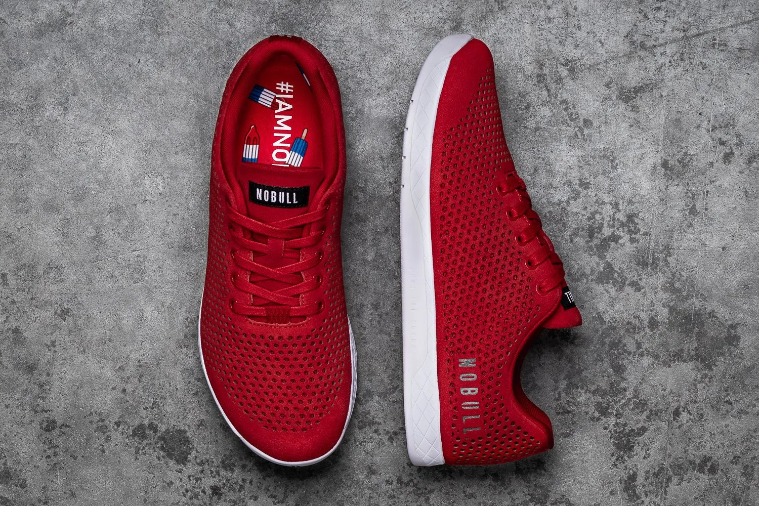 RACING RED SUEDE TRAINER (WOMEN'S)