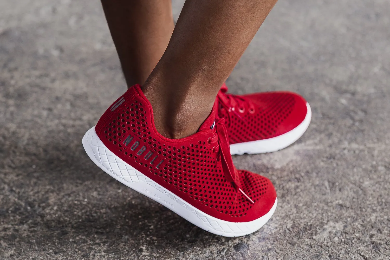 RACING RED SUEDE TRAINER (WOMEN'S)