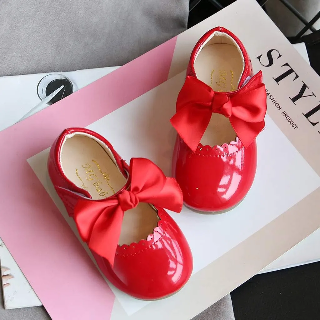 School Uniform Dress Shoes for Toddler Girls Mary Jane Flat Flower Girl Shoes Little Kid Ballet Shoes Church Baby Shoes
