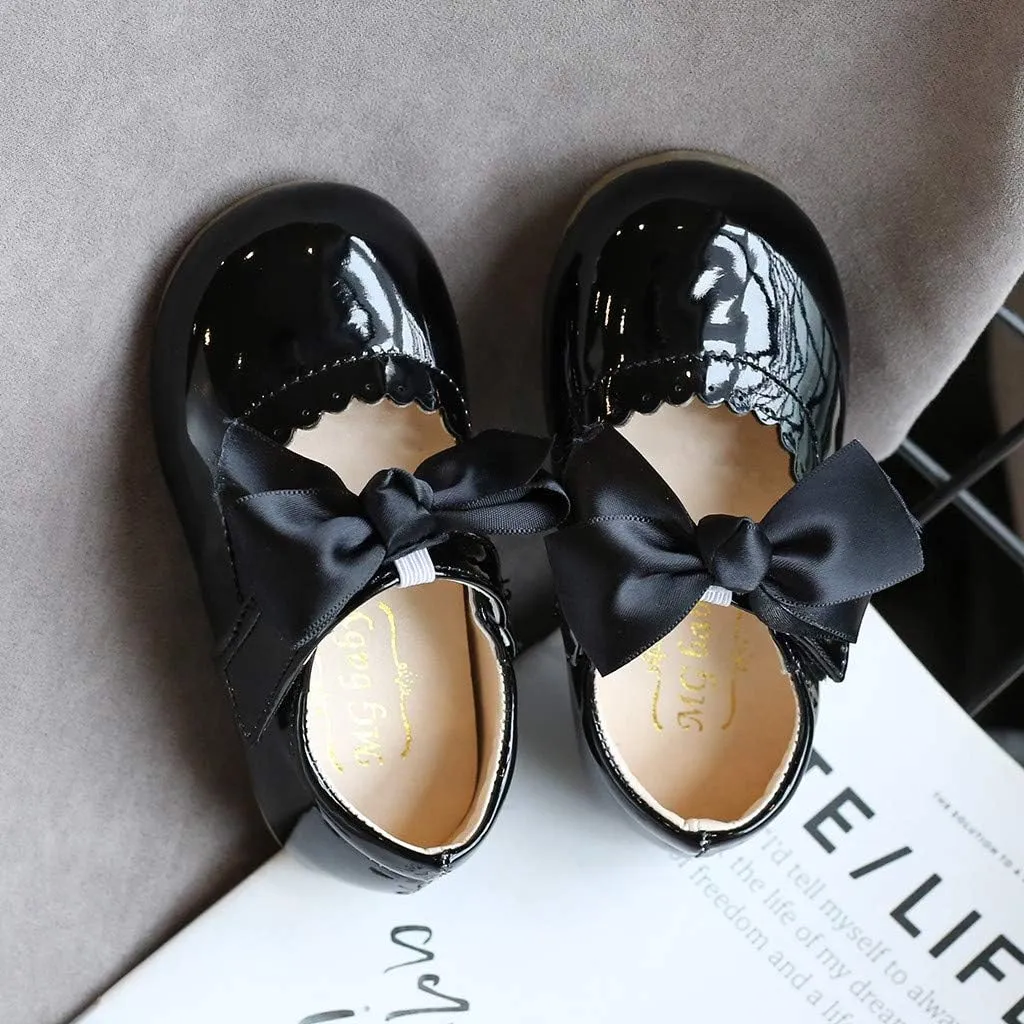 School Uniform Dress Shoes for Toddler Girls Mary Jane Flat Flower Girl Shoes Little Kid Ballet Shoes Church Baby Shoes