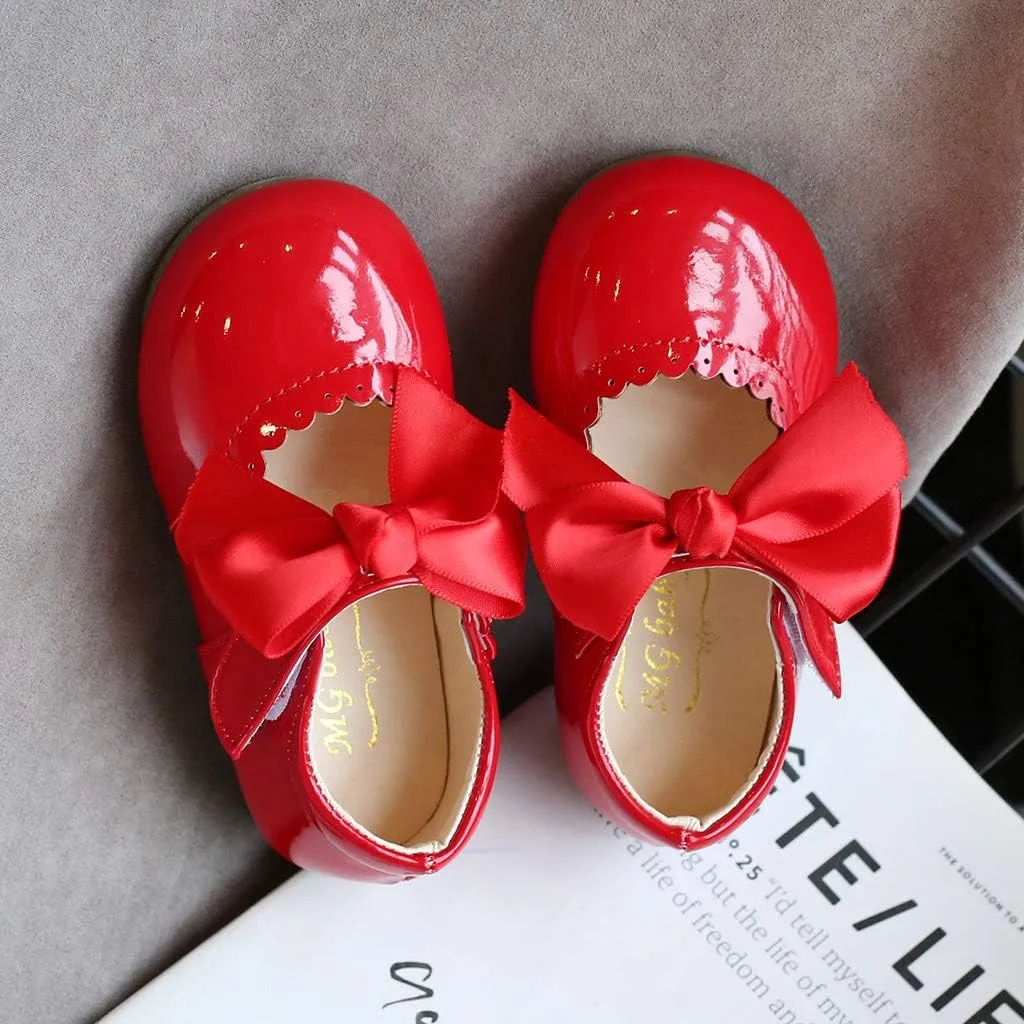 School Uniform Dress Shoes for Toddler Girls Mary Jane Flat Flower Girl Shoes Little Kid Ballet Shoes Church Baby Shoes