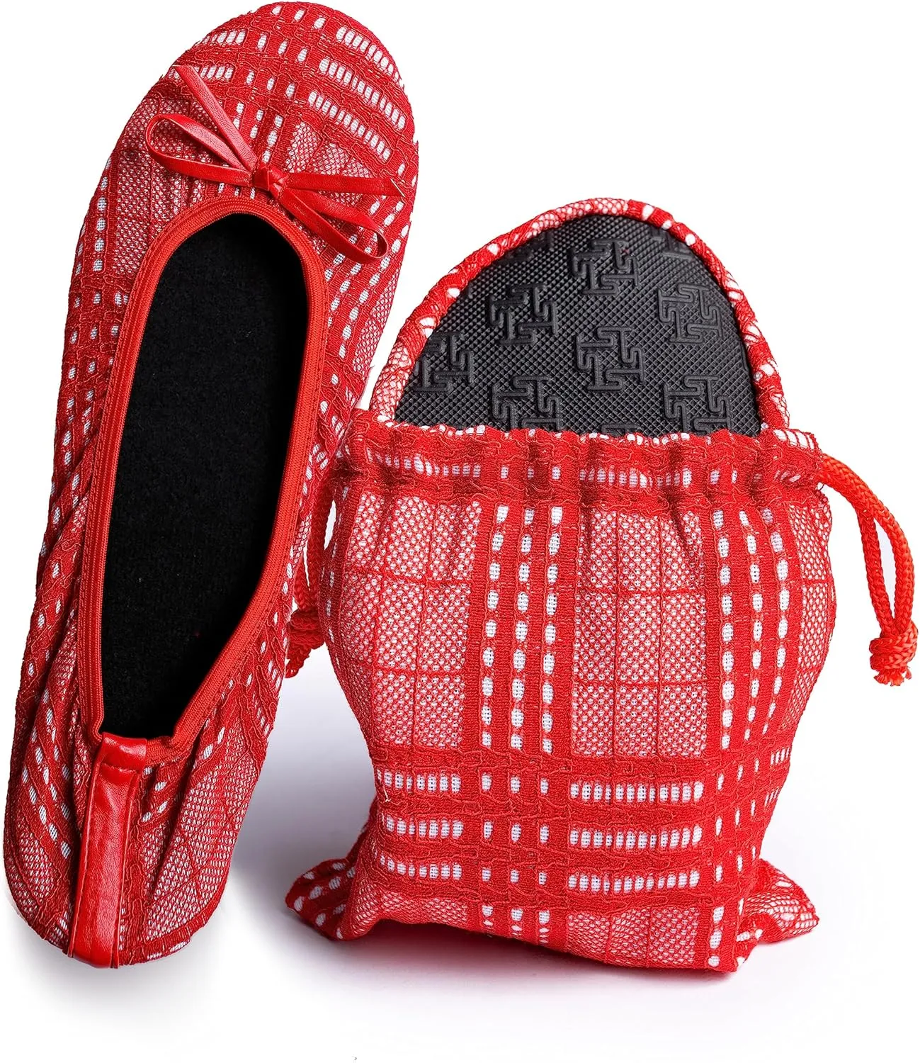 Silky Toes Womens Foldable Lace Wedding Flats Comfortable Bridal Dressy Shoes