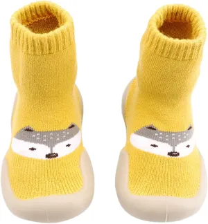 Simple Shoes Elastic Baby Indoor Shoes Walkers First Socks Cartoon Toddler Soft Infant Shoes Kids Boys Toddler