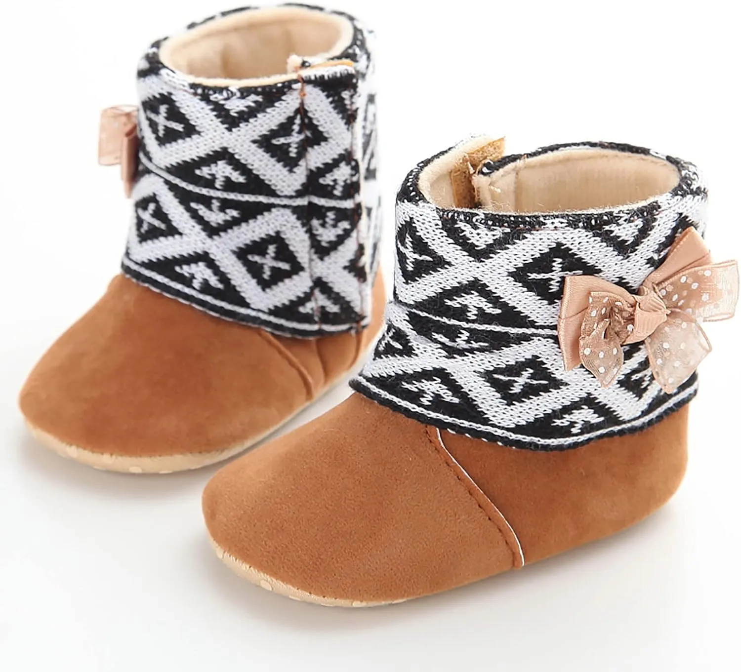 Size 7 Toddler Shoes Christmas Snowflake Print Shoes Baby Girls Boys Soft Toddler Baby Boy's Leather Sneaker