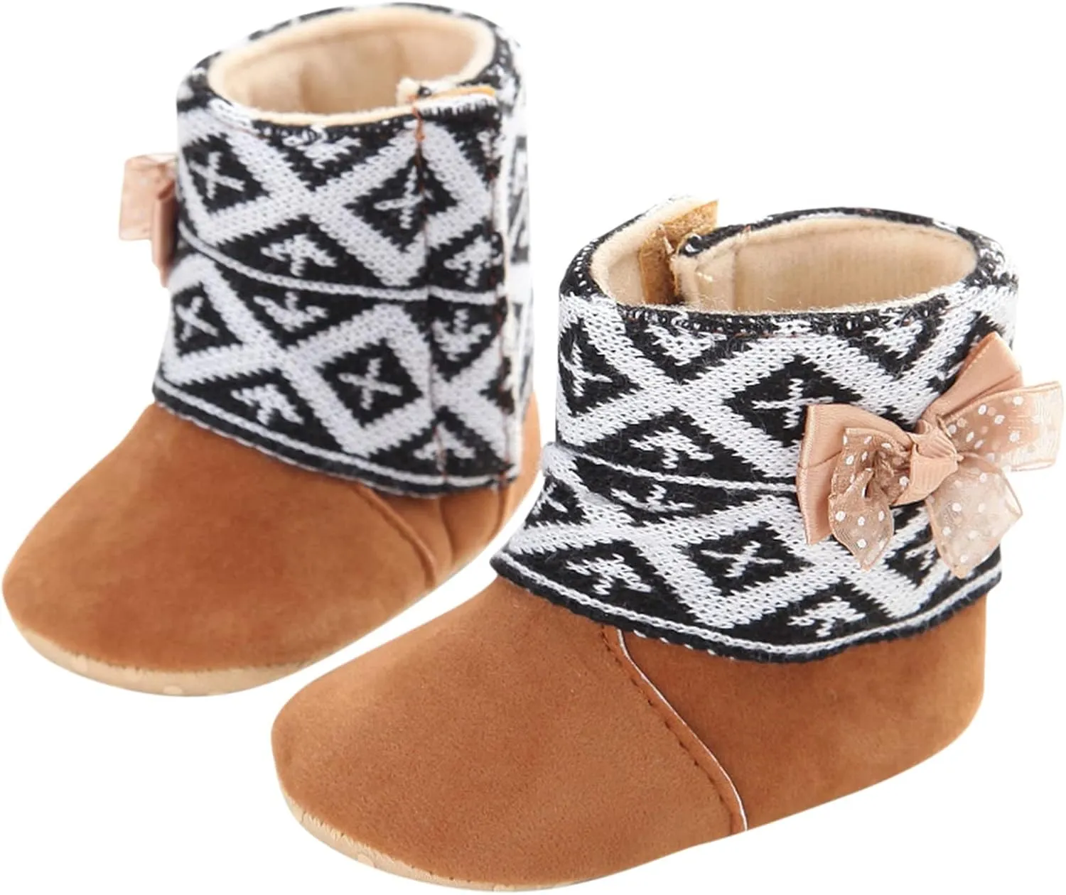 Size 7 Toddler Shoes Christmas Snowflake Print Shoes Baby Girls Boys Soft Toddler Baby Boy's Leather Sneaker