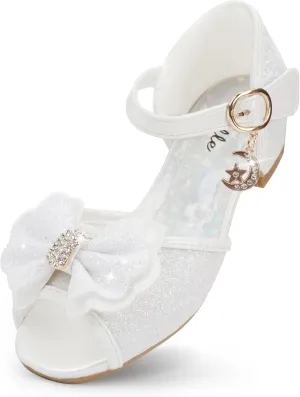 Stelle Girls High Heels Sequins Dress Sandals Princess Dress Shoes Flower Wedding Party ShoesToddler/Little/Big Kid