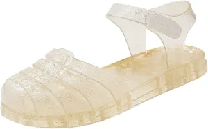 Toddler Baby Girls Shoes Sandal Kid Children Cute Fruit Jelly Slip On Flat Hollow Out Non-Slip Soft Sole Beach Shoe I-175 Yellow 11.5