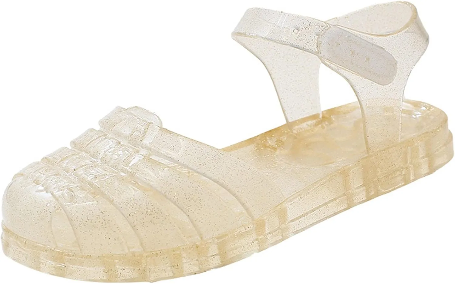 Toddler Baby Girls Shoes Sandal Kid Children Cute Fruit Jelly Slip On Flat Hollow Out Non-Slip Soft Sole Beach Shoe I-175 Yellow 11.5