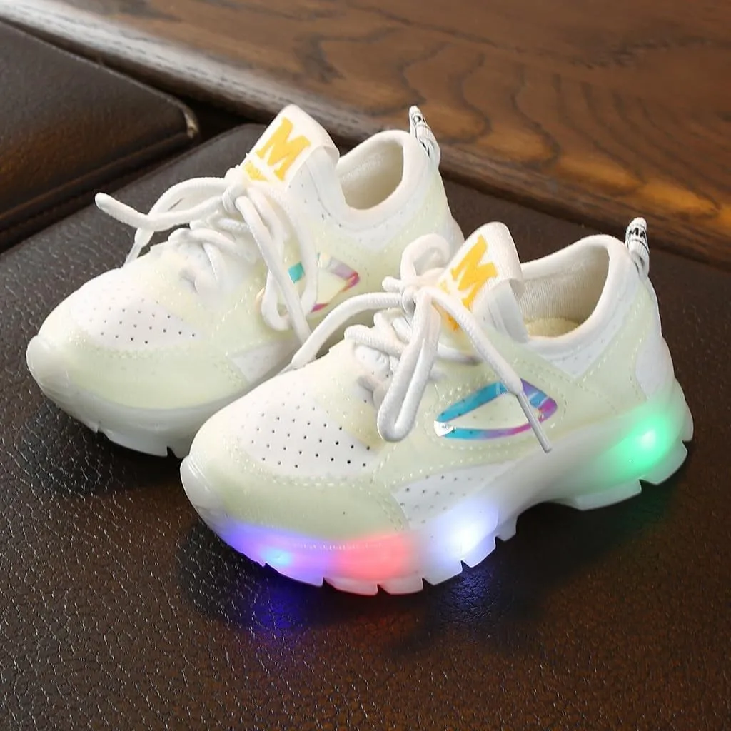 Toddler Boys Girls Sneakers Lace up Soft Sole Anti-Slip Shoes Mesh Breathable Lightweight Breathable Sneaker
