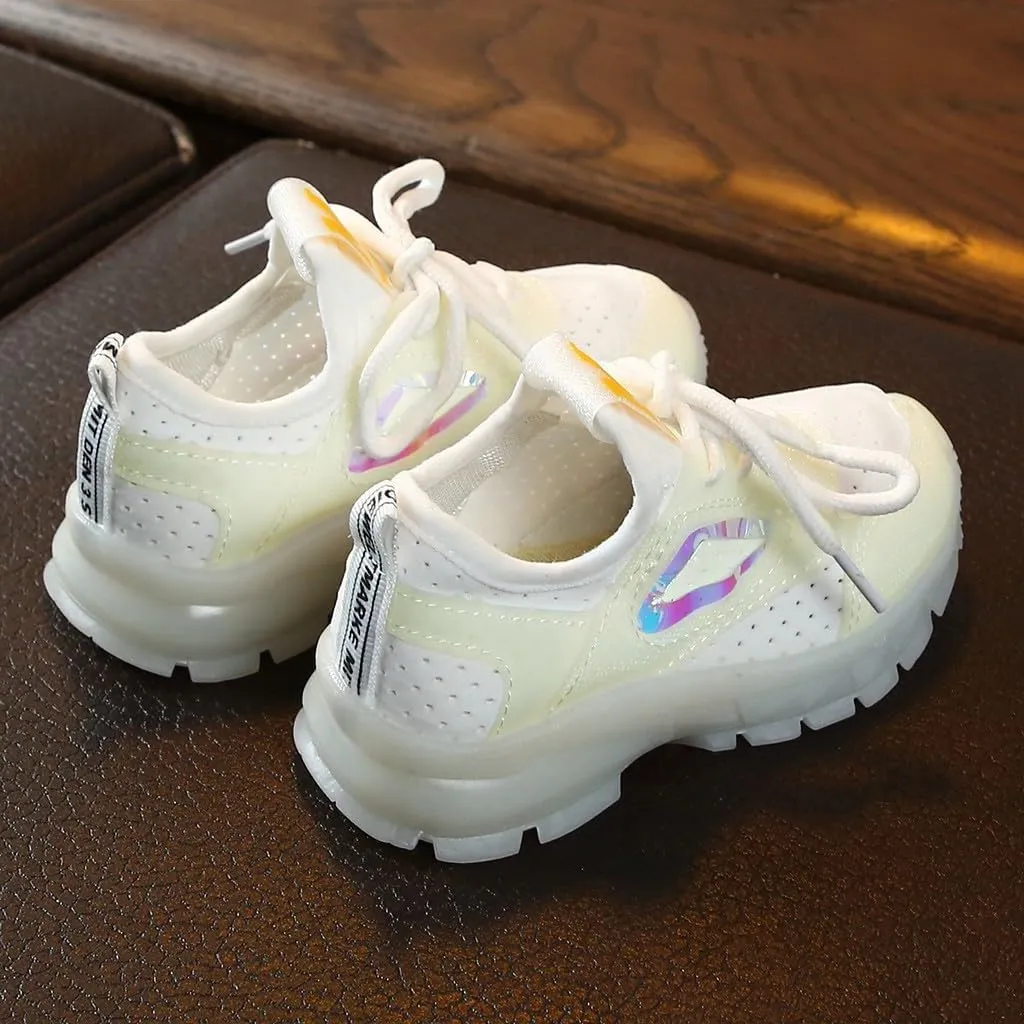 Toddler Boys Girls Sneakers Lace up Soft Sole Anti-Slip Shoes Mesh Breathable Lightweight Breathable Sneaker
