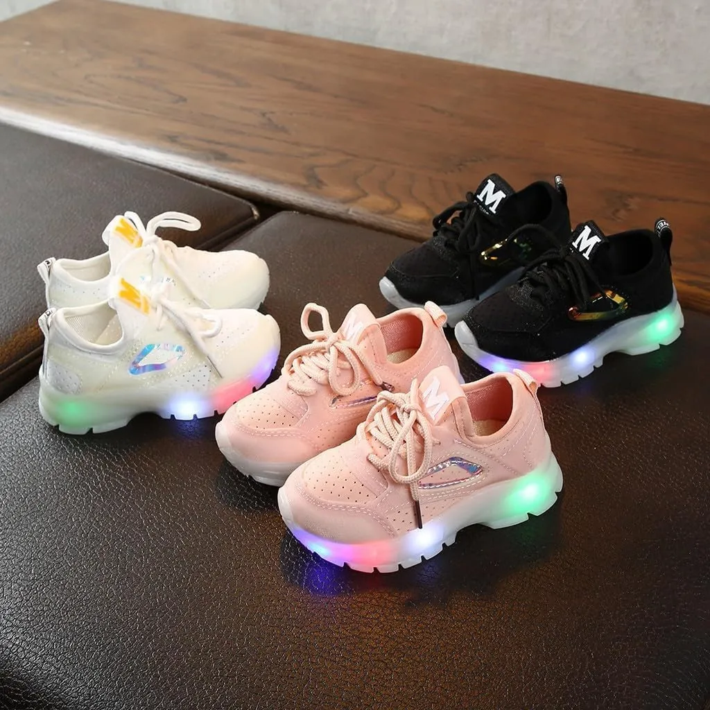 Toddler Boys Girls Sneakers Lace up Soft Sole Anti-Slip Shoes Mesh Breathable Lightweight Breathable Sneaker