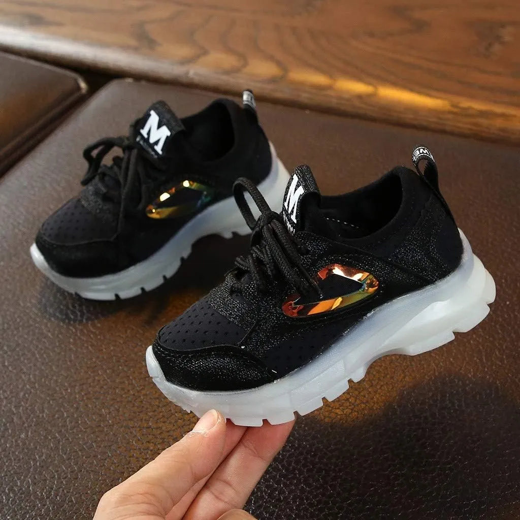 Toddler Boys Girls Sneakers Lace up Soft Sole Anti-Slip Shoes Mesh Breathable Lightweight Breathable Sneaker