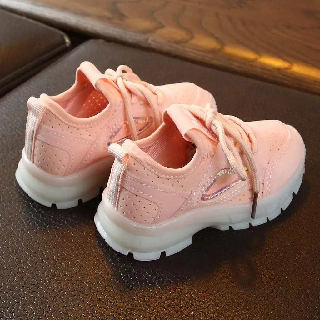 Toddler Boys Girls Sneakers Lace up Soft Sole Anti-Slip Shoes Mesh Breathable Lightweight Breathable Sneaker