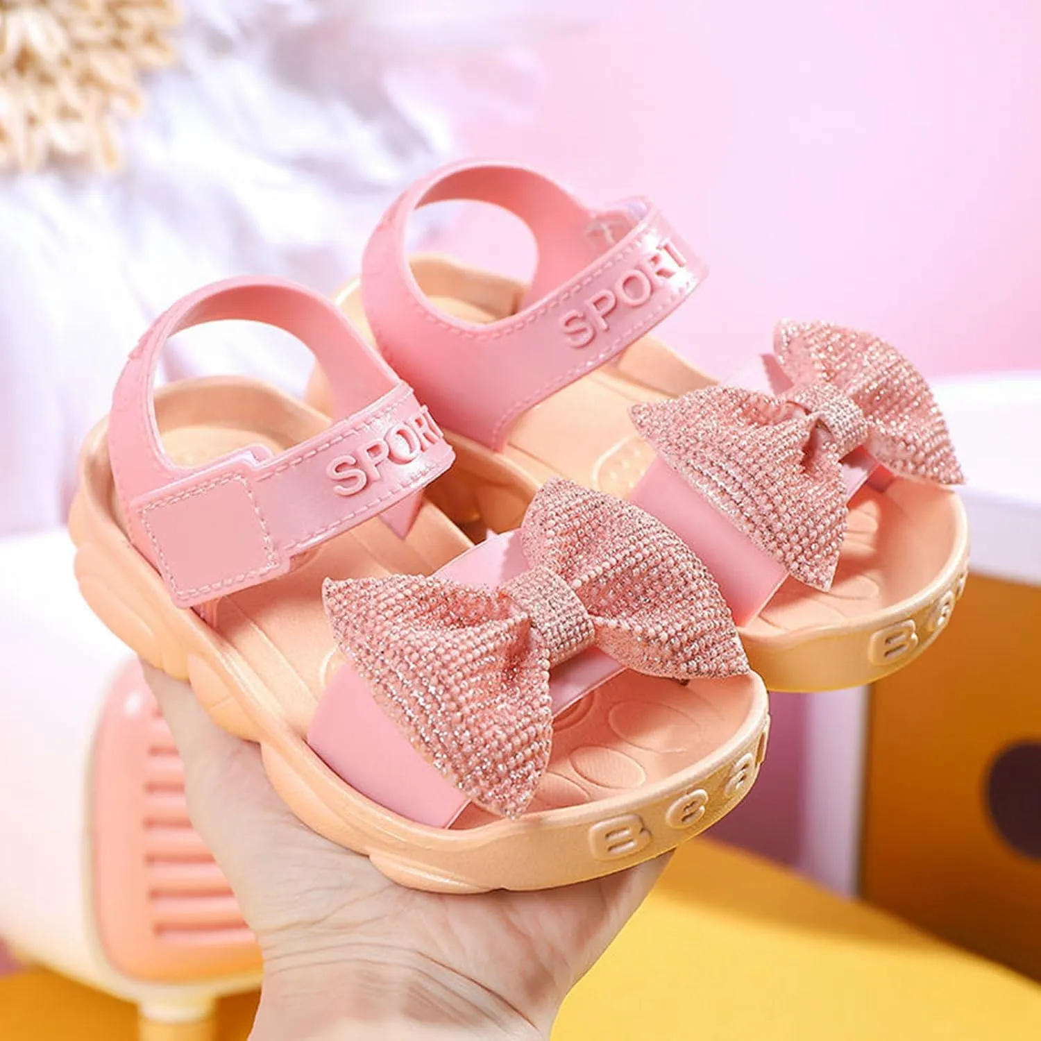 Toddler Girl Shoes Toddler Kids Infant Girls Soild Bowknot Princress Shoes Soft Sole Non Slip First Walkers