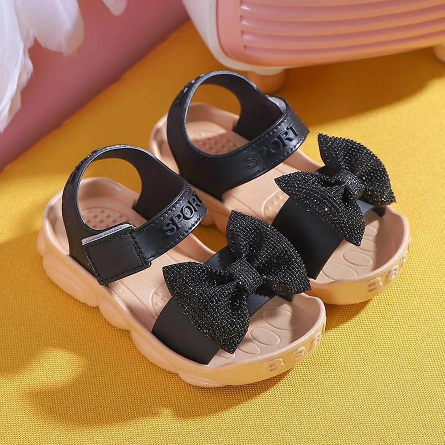 Toddler Girl Shoes Toddler Kids Infant Girls Soild Bowknot Princress Shoes Soft Sole Non Slip First Walkers