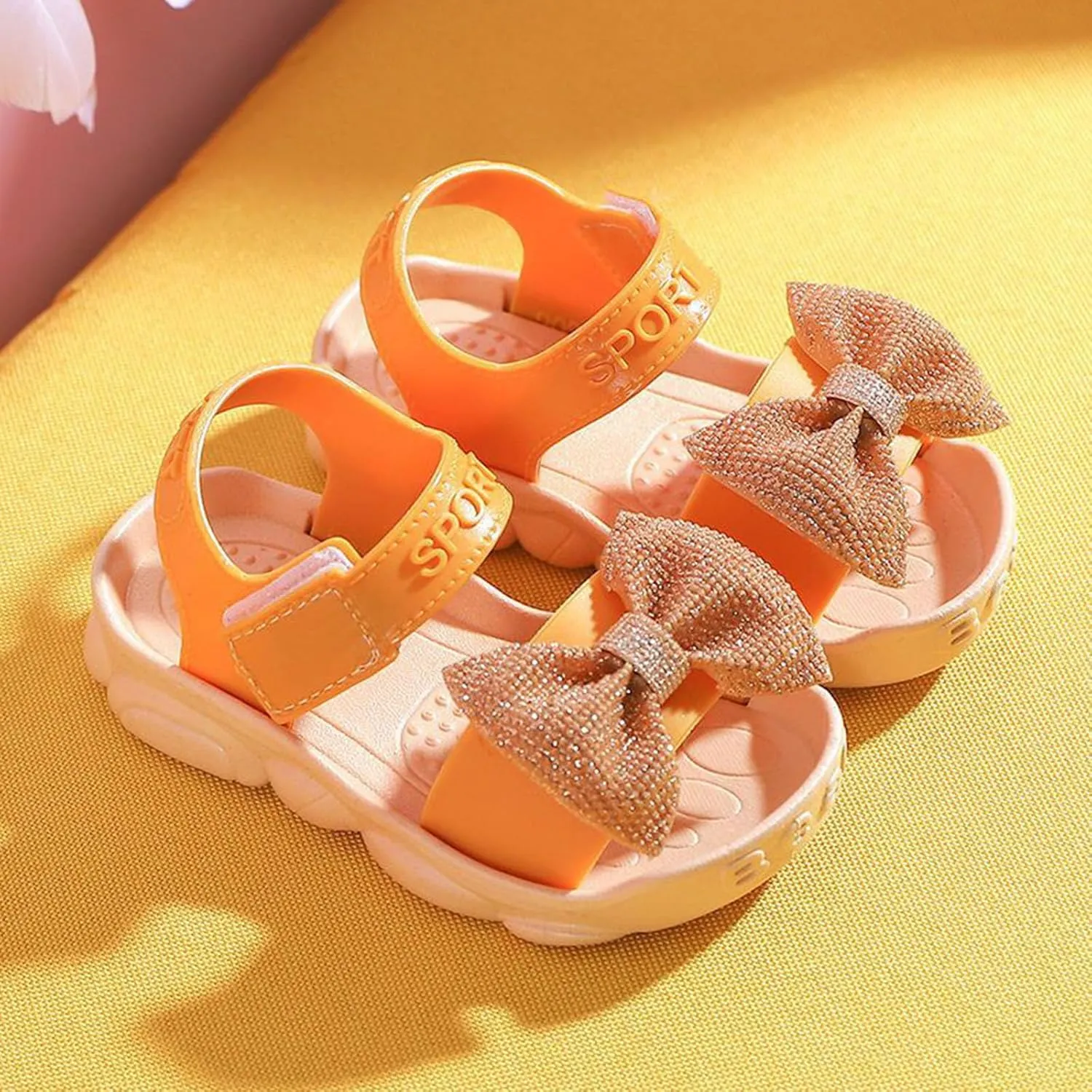 Toddler Girl Shoes Toddler Kids Infant Girls Soild Bowknot Princress Shoes Soft Sole Non Slip First Walkers