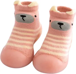 Toddler House Slippers Boys Kids Toddler Baby Boys Girls Solid Warm Knit Soft Sole Rubber Shoe Slipper Boys Owl Slippers