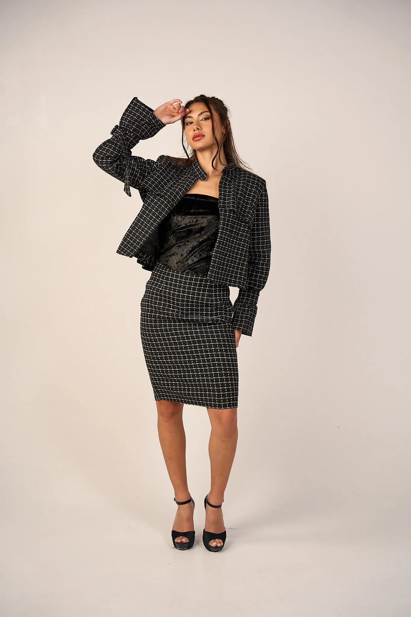 Tweed Skirt - Black