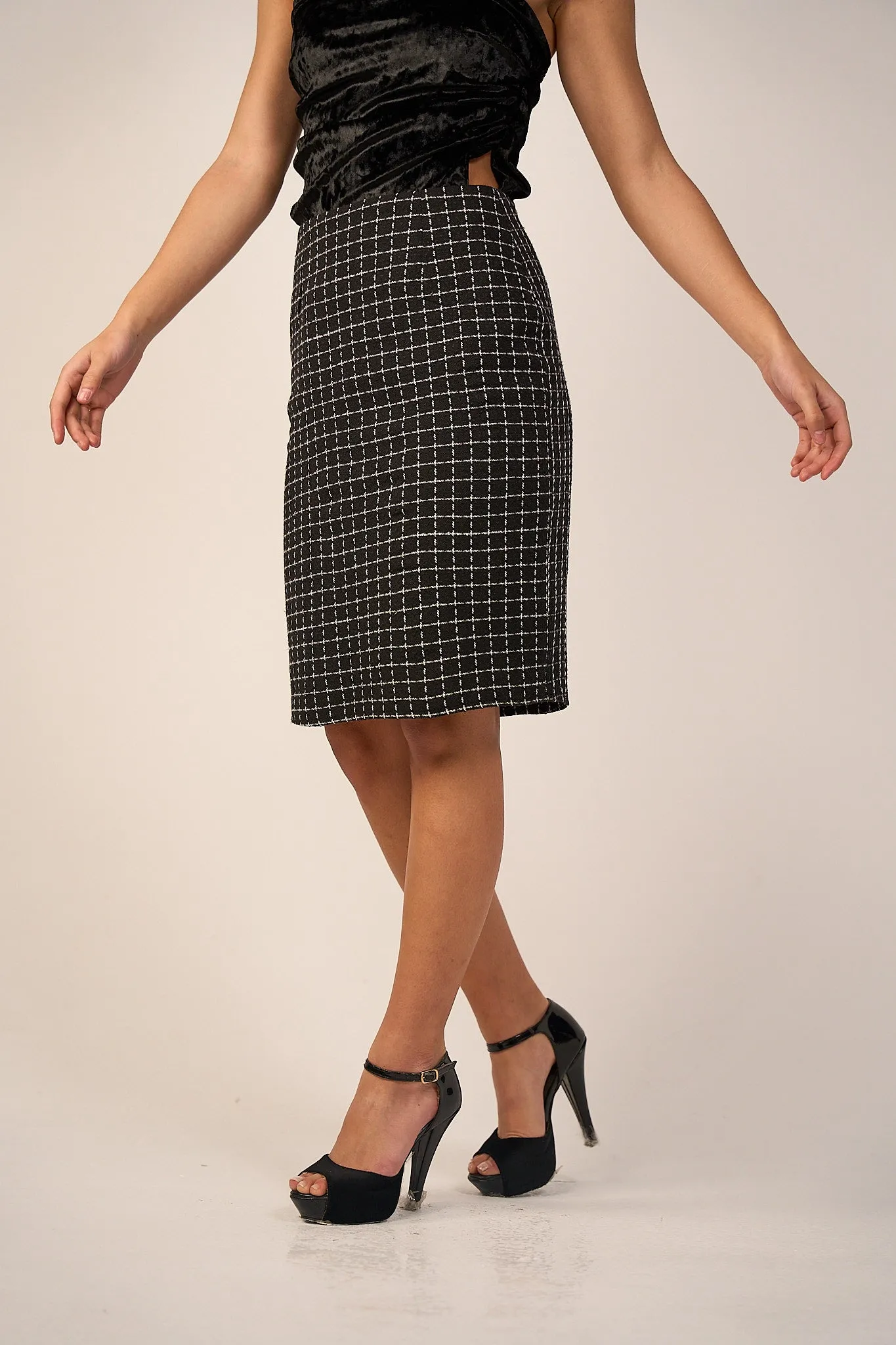 Tweed Skirt - Black