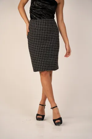 Tweed Skirt - Black
