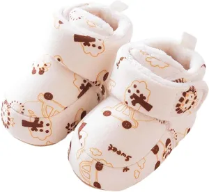 Winter Infant Toddler Shoes Boys Girls Baby Shoes Soft Sole Slip On Shoes Cute Animal Decoration Warm Pipsqueak Shoes