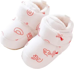 Winter Infant Toddler Shoes Boys Girls Baby Shoes Soft Sole Slip On Shoes Cute Animal Decoration Warm Pipsqueak Shoes