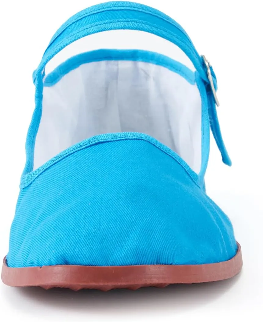 Womens Cotton Mary Janes, Classic China Flats, Chinese Slippers, Kung Fu China Baby Doll Tai Chi Shoes