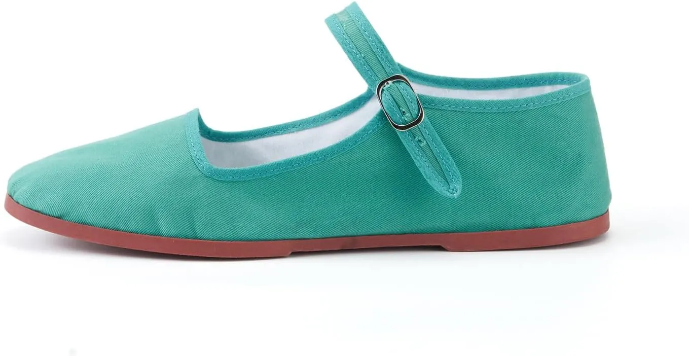Womens Cotton Mary Janes, Classic China Flats, Chinese Slippers, Kung Fu China Baby Doll Tai Chi Shoes
