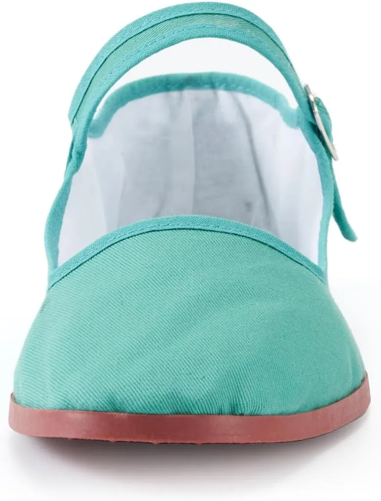 Womens Cotton Mary Janes, Classic China Flats, Chinese Slippers, Kung Fu China Baby Doll Tai Chi Shoes